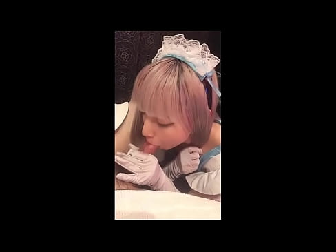 ❤️ جاپاني بت [ميوڪا]، فرينچ نوڪر جو لباس، حصو 1، بلو جاب ۽ لوشن سان جرڪ آف ❤ معياري فحش
